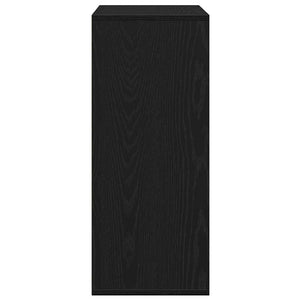 Βιβλιοθήκη Μαύρο 60x30x71,5 εκ. από Επεξεργασμένο Ξύλο