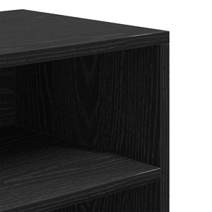 Βιβλιοθήκη Μαύρο 60x30x71,5 εκ. από Επεξεργασμένο Ξύλο