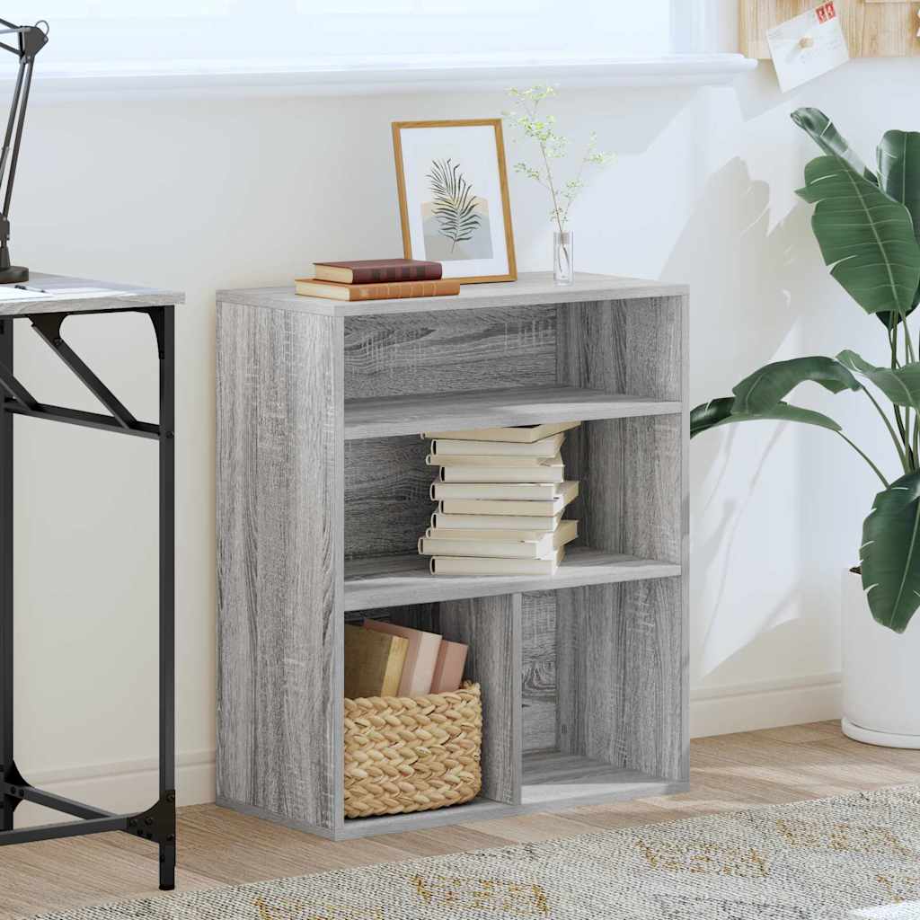 Βιβλιοθήκη Γκρι Sonoma 60x30x71,5 εκ. από Επεξεργασμένο Ξύλο - Pakobazaar