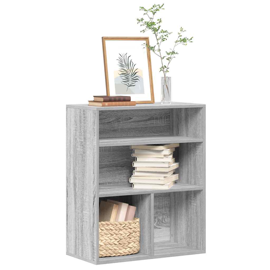 Βιβλιοθήκη Γκρι Sonoma 60x30x71,5 εκ. από Επεξεργασμένο Ξύλο - Pakobazaar