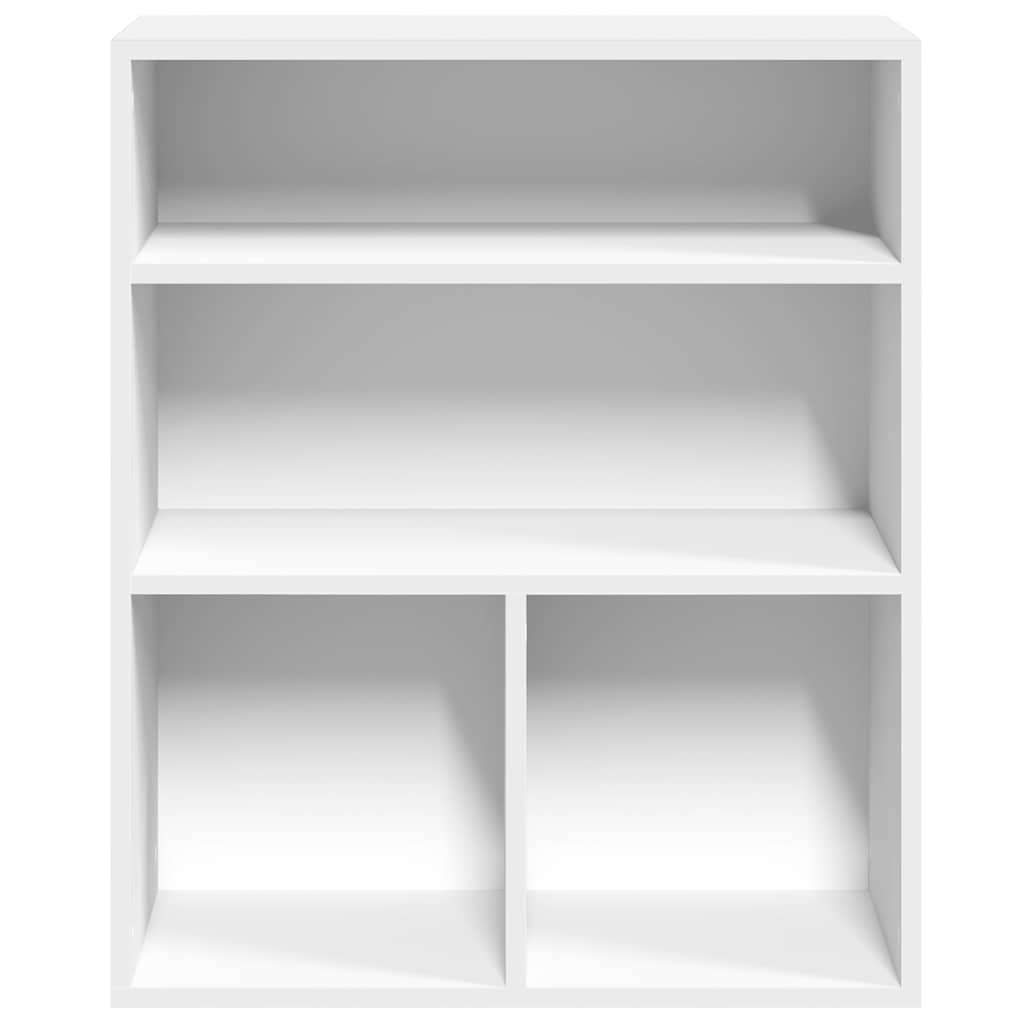 Βιβλιοθήκη με 5 Ράφια Λευκή 60x30x71,5 εκ. Επεξεργασμένο Ξύλο