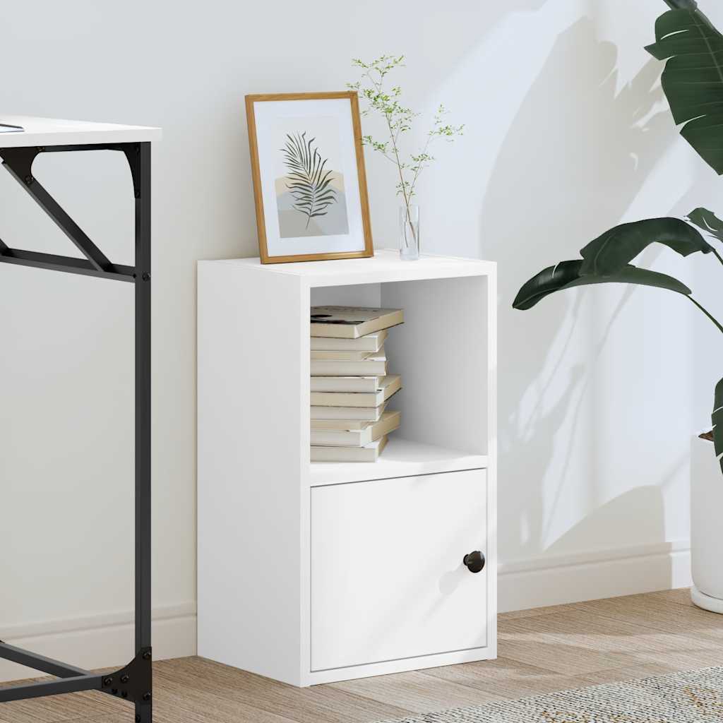 Βιβλιοθήκη Λευκή 31x24x52 εκ. από Επεξεργασμένο Ξύλο - Pakobazaar