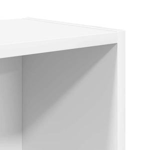Βιβλιοθήκη Λευκή 31x24x52 εκ. από Επεξεργασμένο Ξύλο - Pakobazaar