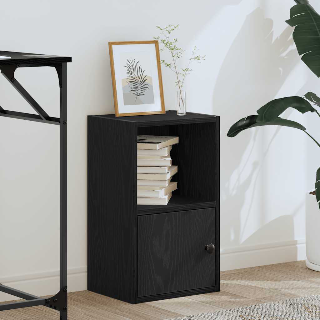 Βιβλιοθήκη Μαύρη Δρυς 31x24x52 cm Κατασκευασμένο ξύλο - Pakobazaar