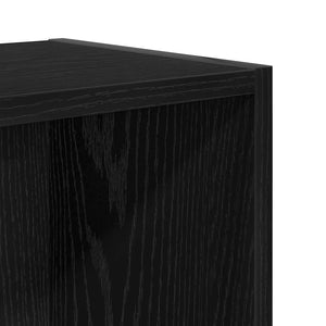 Βιβλιοθήκη Μαύρη Δρυς 31x24x52 cm Κατασκευασμένο ξύλο - Pakobazaar