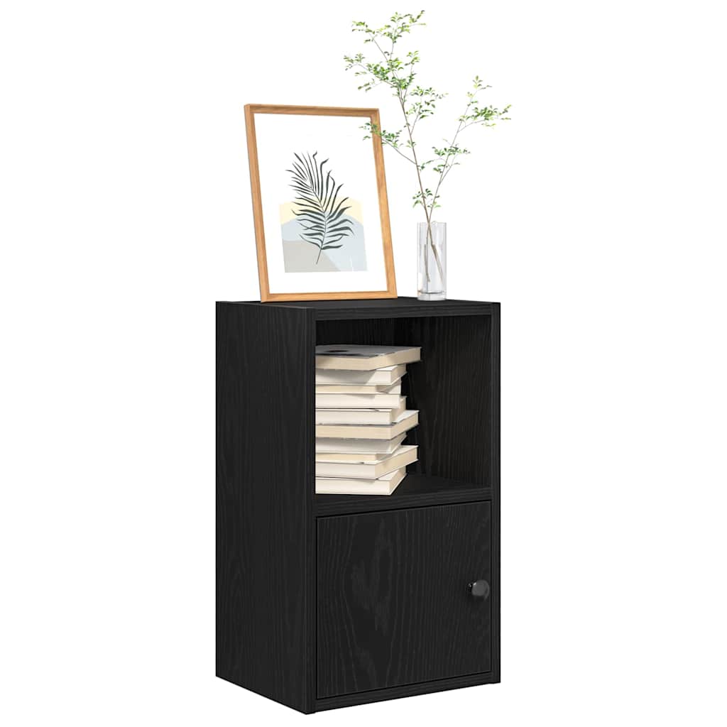 Βιβλιοθήκη Μαύρη Δρυς 31x24x52 cm Κατασκευασμένο ξύλο - Pakobazaar
