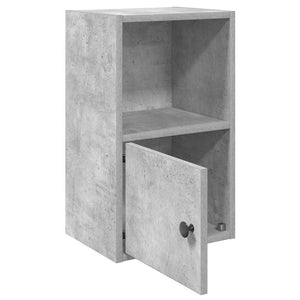 Βιβλιοθήκη Γκρι Σκυροδέματος 31x24x52 εκ. Επεξεργ. Ξύλο