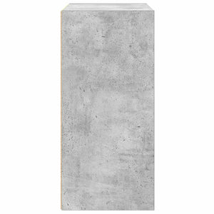Βιβλιοθήκη Γκρι Σκυροδέματος 31x24x52 εκ. Επεξεργ. Ξύλο