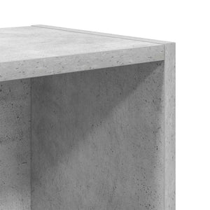 Βιβλιοθήκη Γκρι Σκυροδέματος 31x24x52 εκ. Επεξεργ. Ξύλο