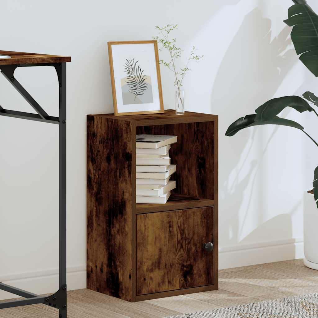Βιβλιοθήκη Καπνιστή Δρυς 31x24x52 εκ. από Επεξεργασμένο Ξύλο