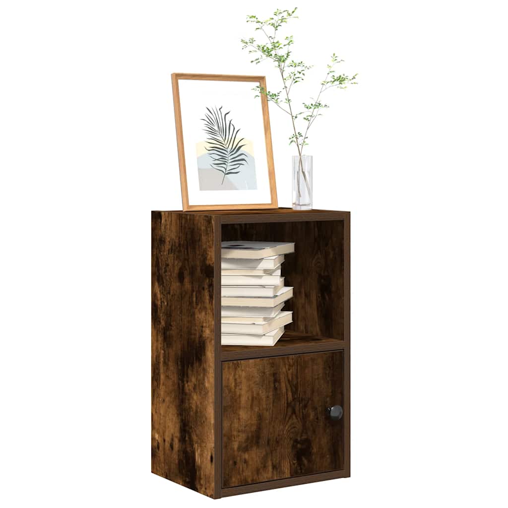 Βιβλιοθήκη Καπνιστή Δρυς 31x24x52 εκ. από Επεξεργασμένο Ξύλο