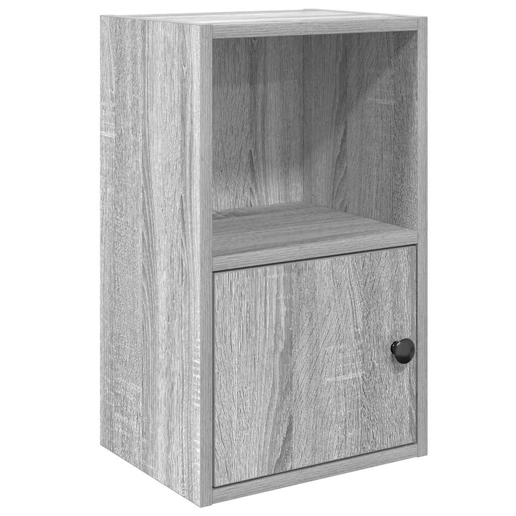 Βιβλιοθήκη Γκρι Sonoma 31x24x52 εκ. από Επεξεργ. Ξύλο