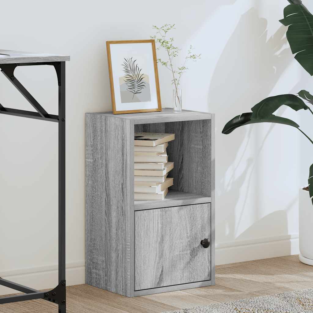 Βιβλιοθήκη Γκρι Sonoma 31x24x52 εκ. από Επεξεργ. Ξύλο