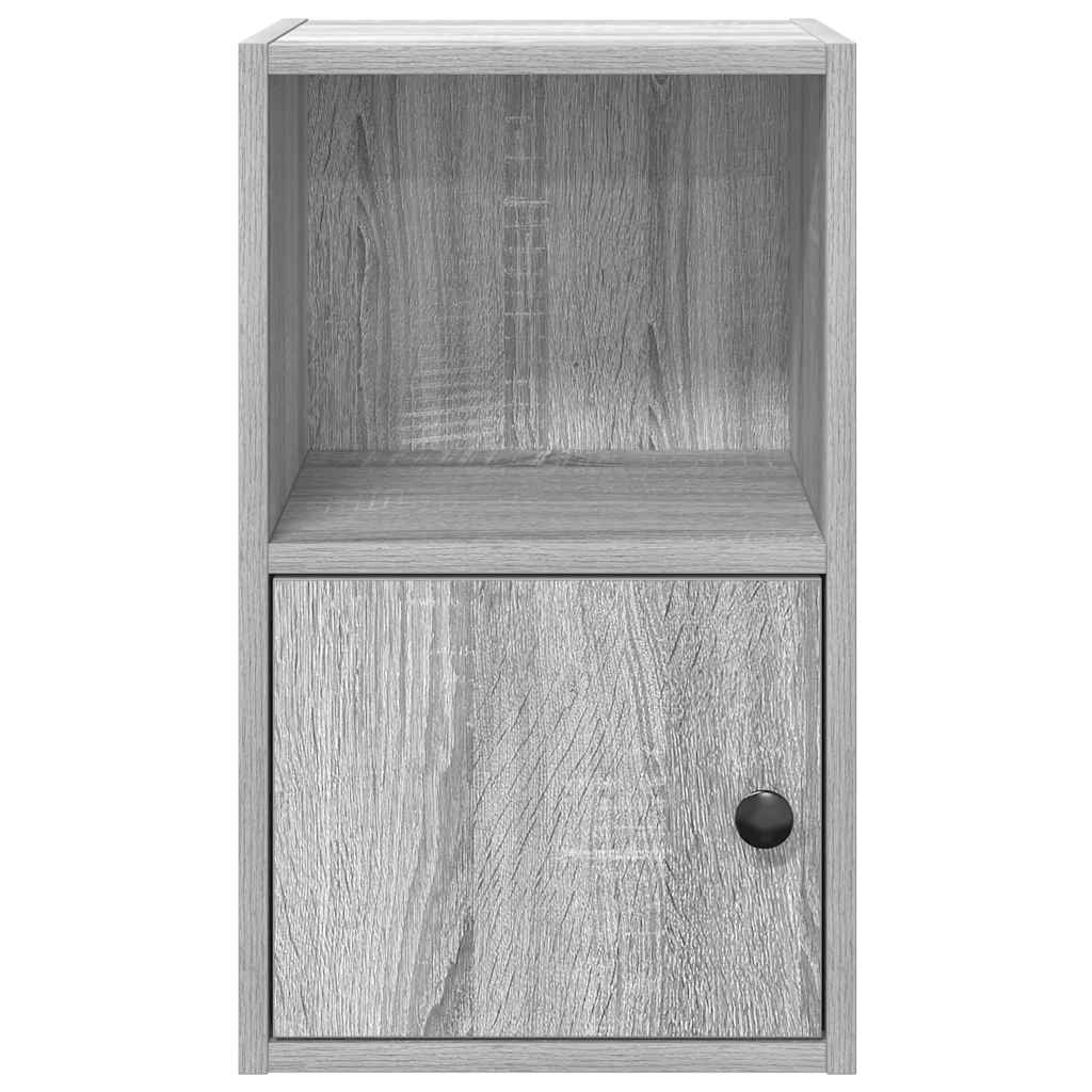 Βιβλιοθήκη Γκρι Sonoma 31x24x52 εκ. από Επεξεργ. Ξύλο