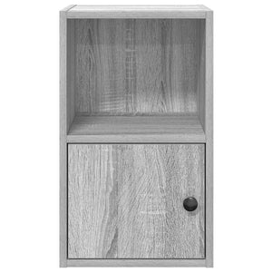 Βιβλιοθήκη Γκρι Sonoma 31x24x52 εκ. από Επεξεργ. Ξύλο