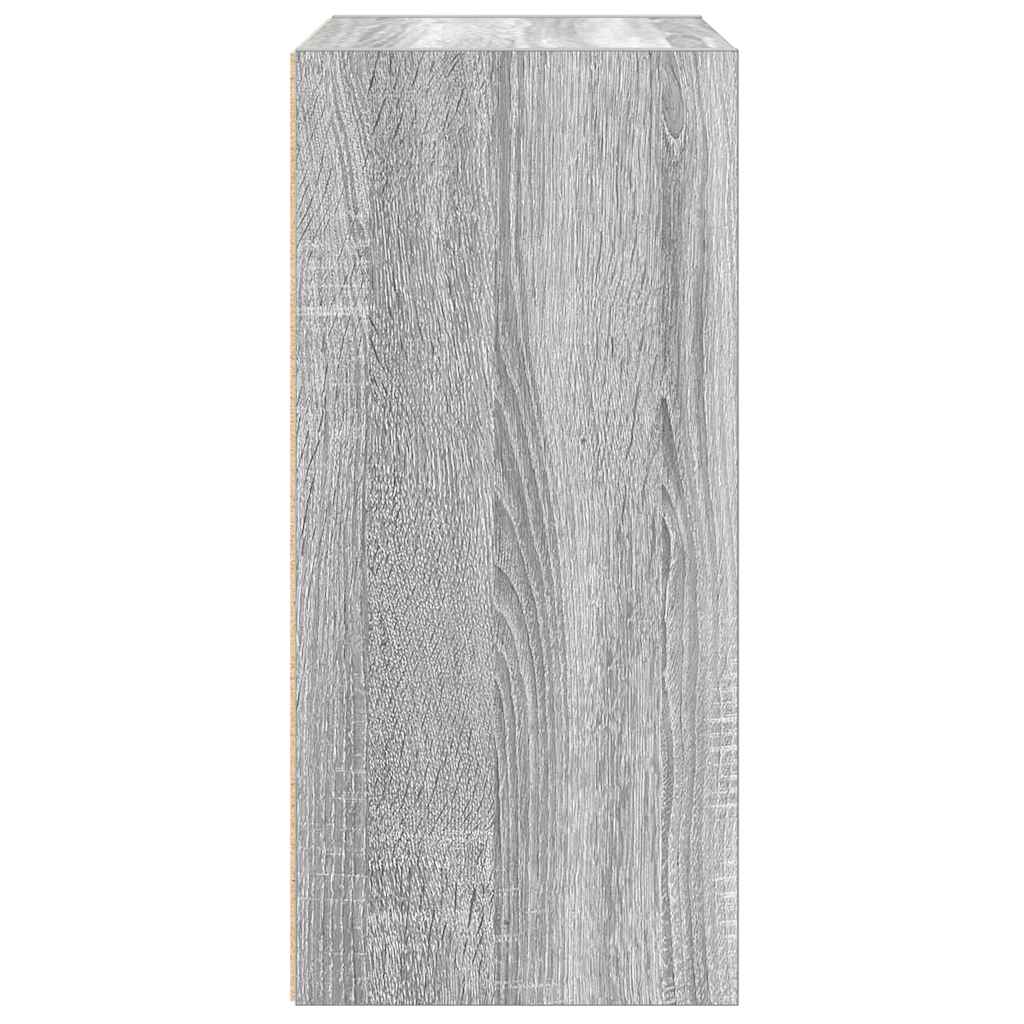 Βιβλιοθήκη Γκρι Sonoma 31x24x52 εκ. από Επεξεργ. Ξύλο