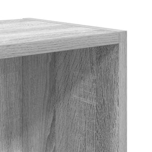 Βιβλιοθήκη Γκρι Sonoma 31x24x52 εκ. από Επεξεργ. Ξύλο
