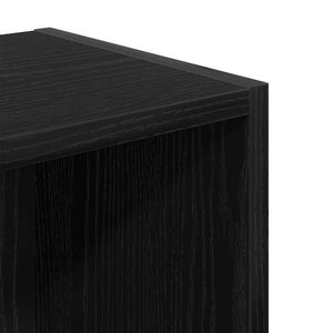 Βιβλιοθήκη Μαύρη Δρυς 31x24x77 cm Κατασκευασμένο ξύλο - Pakobazaar