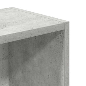 Βιβλιοθήκη Γκρι Σκυροδέματος 31x24x77 εκ. Επεξεργ. Ξύλο