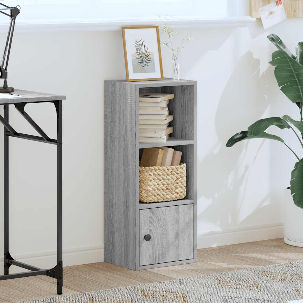 Βιβλιοθήκη Γκρι Sonoma 31x24x77 εκ. από Επεξεργ. Ξύλο - Pakobazaar