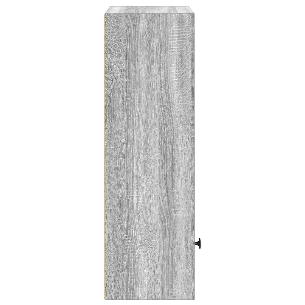 Βιβλιοθήκη Γκρι Sonoma 31x24x77 εκ. από Επεξεργ. Ξύλο - Pakobazaar