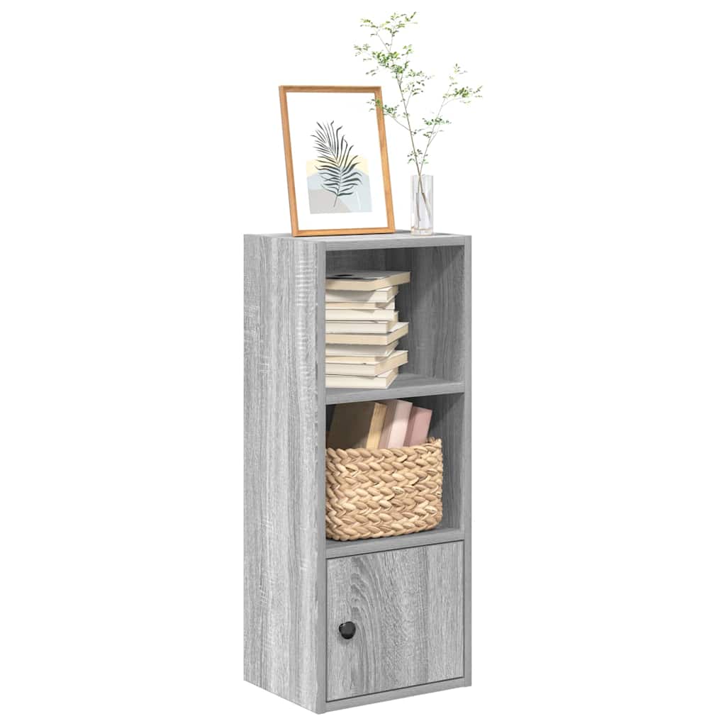 Βιβλιοθήκη Γκρι Sonoma 31x24x77 εκ. από Επεξεργ. Ξύλο - Pakobazaar