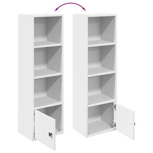 Βιβλιοθήκη Λευκό 31x24x102 cm Ξύλο μηχανικής κατασκευής - Pakobazaar