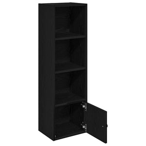Βιβλιοθήκη Μαύρη Δρυς 31x24x102 εκ. Κατασκευασμένο ξύλο
