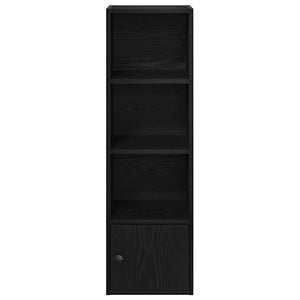 Βιβλιοθήκη Μαύρη Δρυς 31x24x102 εκ. Κατασκευασμένο ξύλο