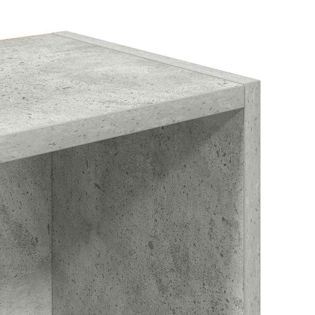 Βιβλιοθήκη Γκρι Σκυροδέματος 31x24x102 εκ. Επεξεργ. Ξύλο