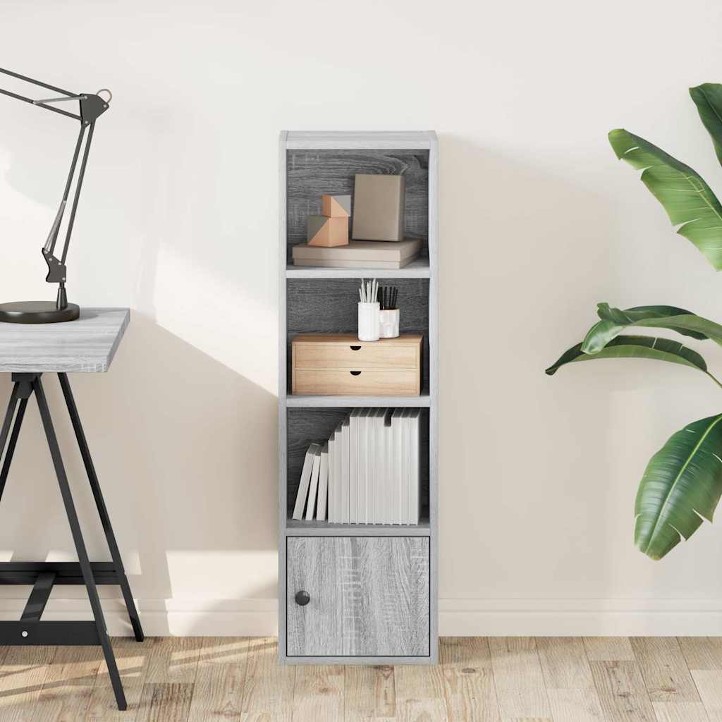 Βιβλιοθήκη Γκρι Sonoma 31x24x102 εκ. από Επεξεργασμένο Ξύλο