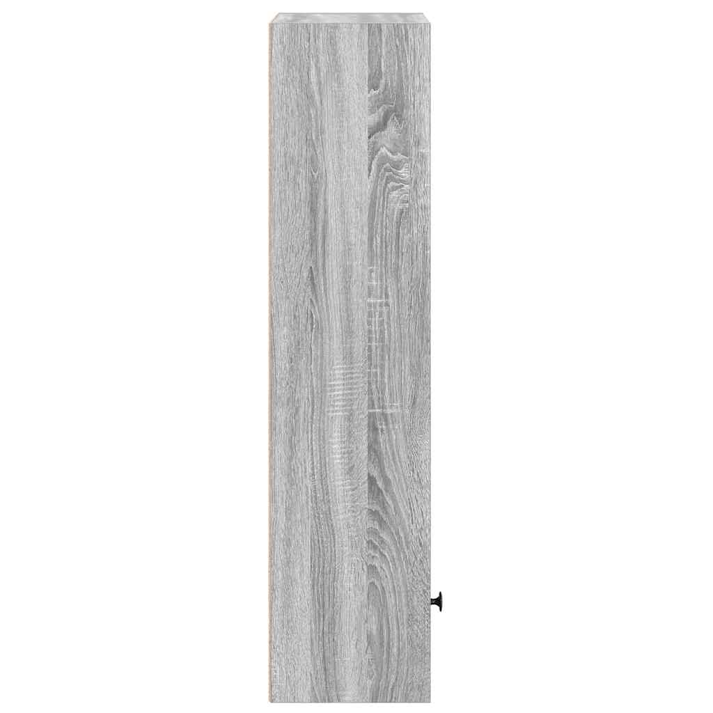 Βιβλιοθήκη Γκρι Sonoma 31x24x102 εκ. από Επεξεργασμένο Ξύλο