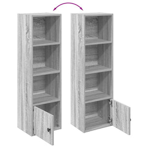 Βιβλιοθήκη Γκρι Sonoma 31x24x102 εκ. από Επεξεργασμένο Ξύλο