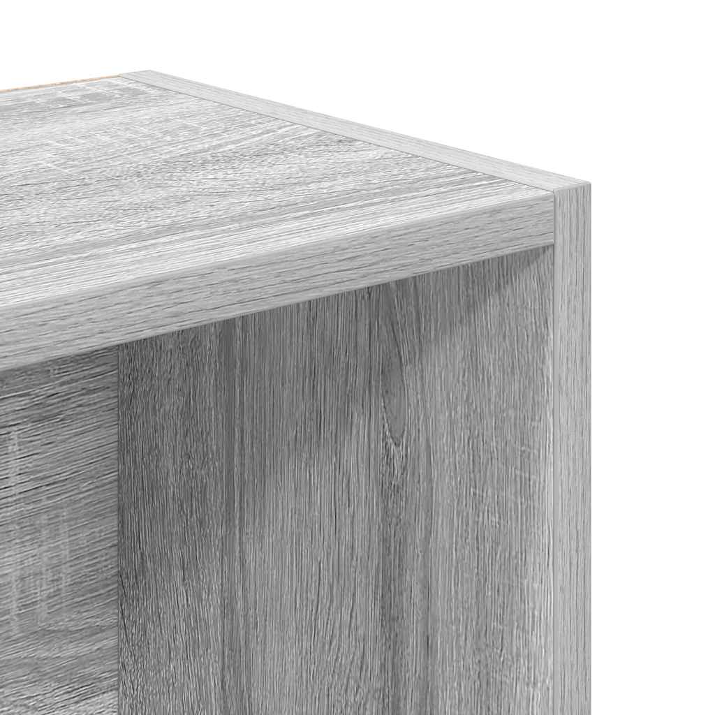 Βιβλιοθήκη Γκρι Sonoma 31x24x102 εκ. από Επεξεργασμένο Ξύλο