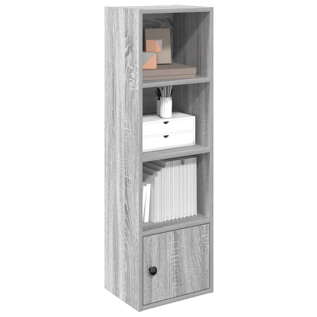 Βιβλιοθήκη Γκρι Sonoma 31x24x102 εκ. από Επεξεργασμένο Ξύλο
