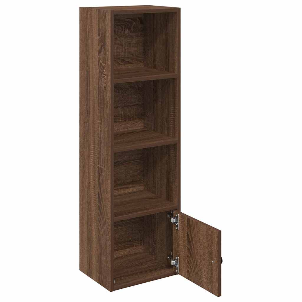 Βιβλιοθήκη Καφέ Δρυς 31x24x102 εκ. από Επεξεργασμένο Ξύλο