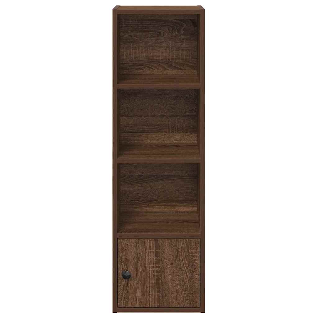 Βιβλιοθήκη Καφέ Δρυς 31x24x102 εκ. από Επεξεργασμένο Ξύλο
