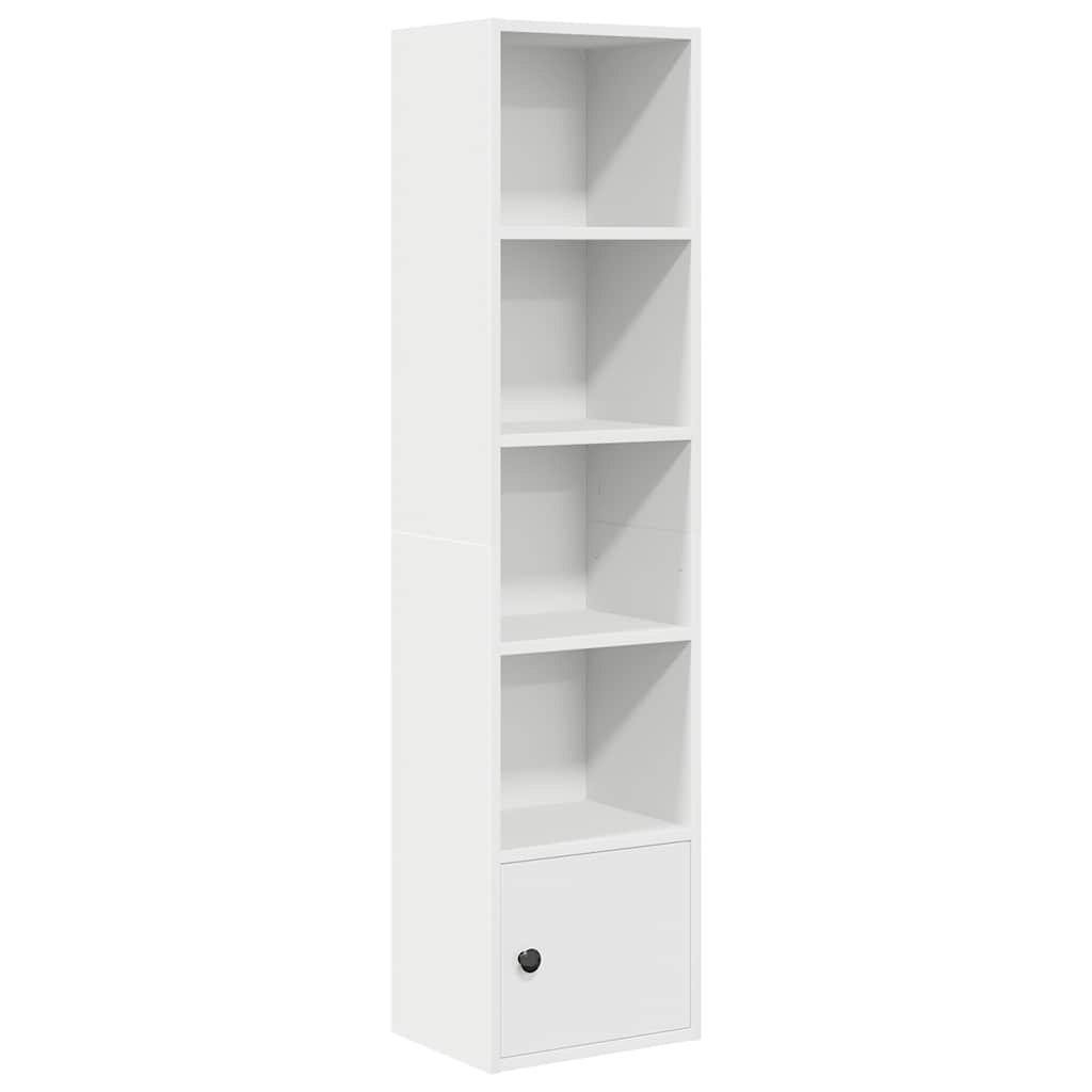 Βιβλιοθήκη Λευκή 31x24x127 εκ. από Επεξεργασμένο Ξύλο - Pakobazaar