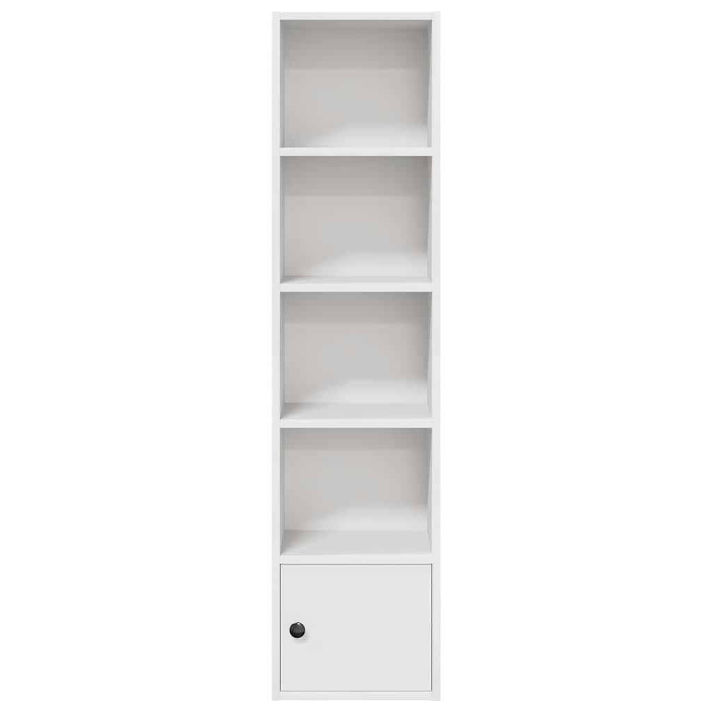 Βιβλιοθήκη Λευκή 31x24x127 εκ. από Επεξεργασμένο Ξύλο - Pakobazaar