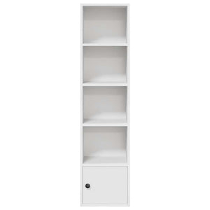 Βιβλιοθήκη Λευκή 31x24x127 εκ. από Επεξεργασμένο Ξύλο - Pakobazaar