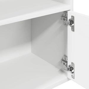 Βιβλιοθήκη Λευκή 31x24x127 εκ. από Επεξεργασμένο Ξύλο - Pakobazaar