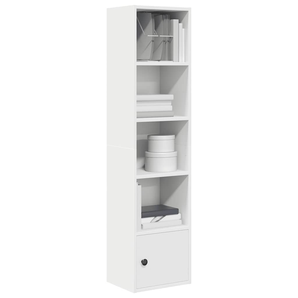Βιβλιοθήκη Λευκή 31x24x127 εκ. από Επεξεργασμένο Ξύλο - Pakobazaar