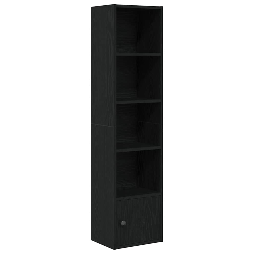 Βιβλιοθήκη Μαύρη Δρυς 31x24x127 εκ. Κατασκευασμένο ξύλο - Pakobazaar