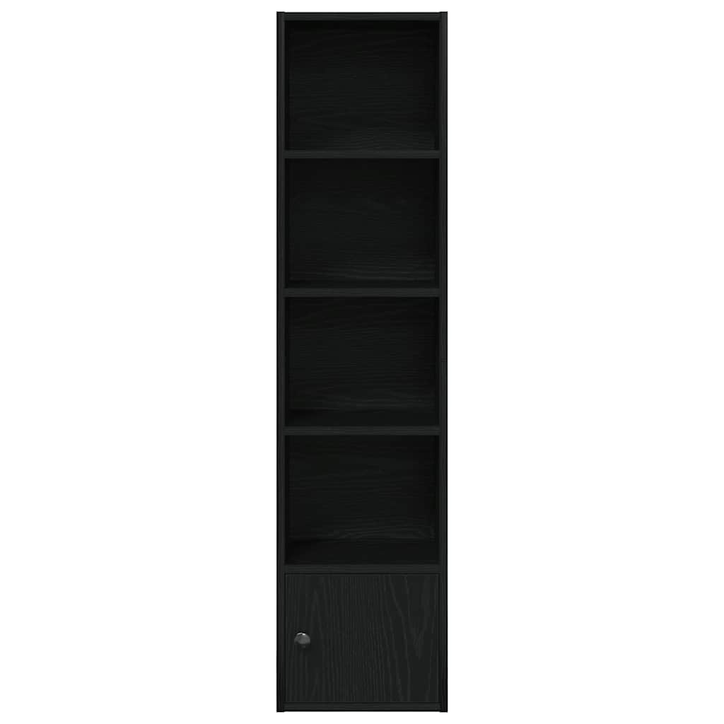 Βιβλιοθήκη Μαύρη Δρυς 31x24x127 εκ. Κατασκευασμένο ξύλο - Pakobazaar