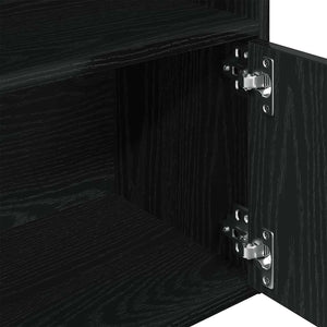 Βιβλιοθήκη Μαύρη Δρυς 31x24x127 εκ. Κατασκευασμένο ξύλο - Pakobazaar