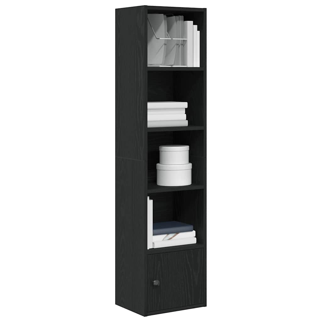 Βιβλιοθήκη Μαύρη Δρυς 31x24x127 εκ. Κατασκευασμένο ξύλο - Pakobazaar