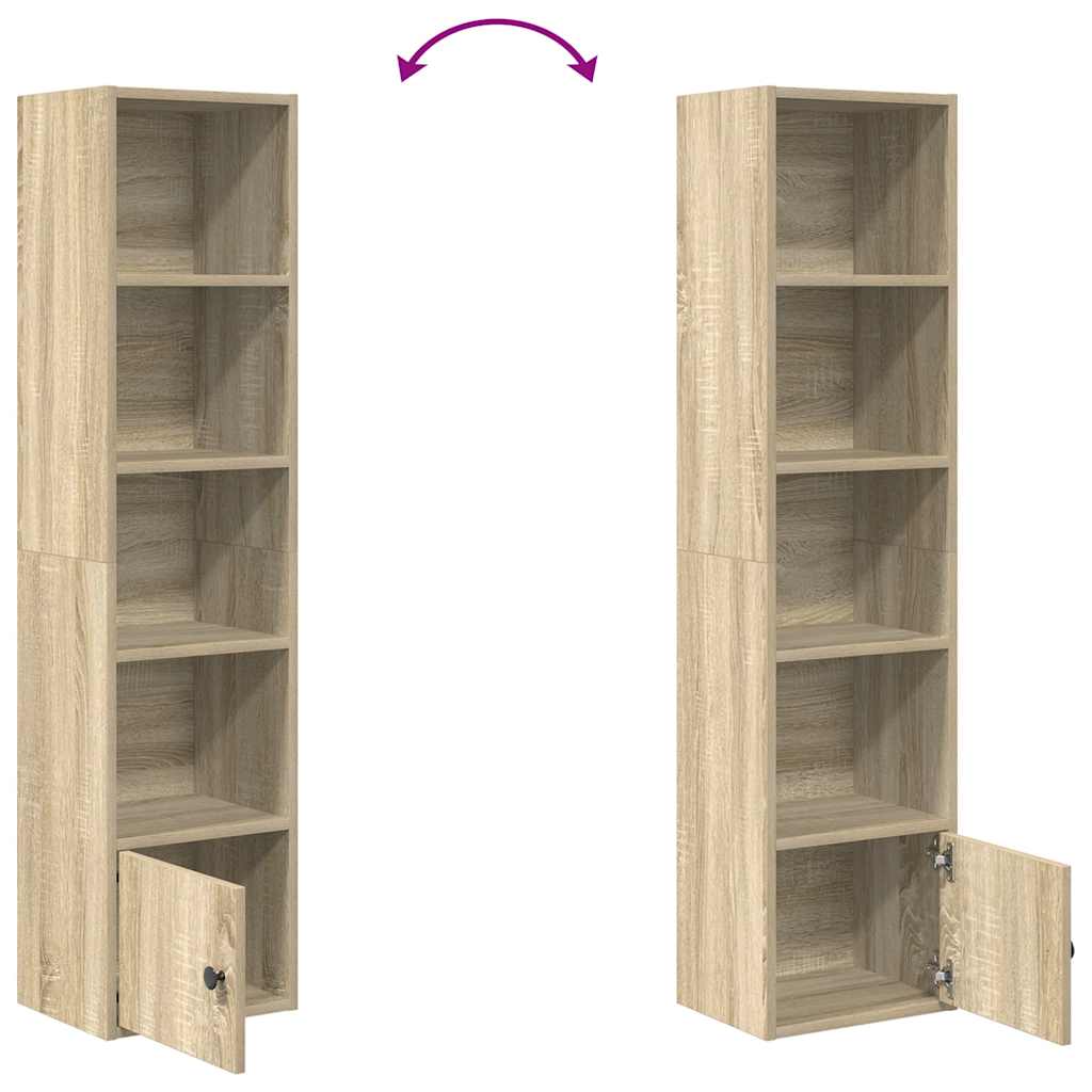 Βιβλιοθήκη Sonoma Δρυς 31x24x127 εκ. από Επεξεργασμένο Ξύλο - Pakobazaar