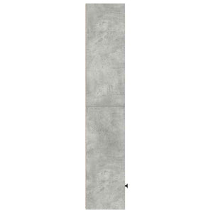 Βιβλιοθήκη Γκρι Σκυροδέματος 31x24x127 εκ. Επεξεργ. Ξύλο