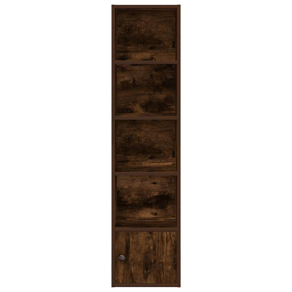 Βιβλιοθήκη Καπνιστή Δρυς 31x24x127 εκ. από Επεξεργασμένο Ξύλο