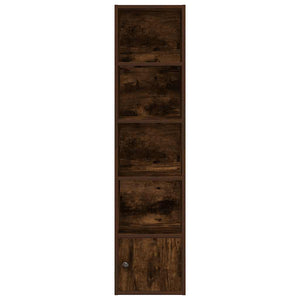 Βιβλιοθήκη Καπνιστή Δρυς 31x24x127 εκ. από Επεξεργασμένο Ξύλο